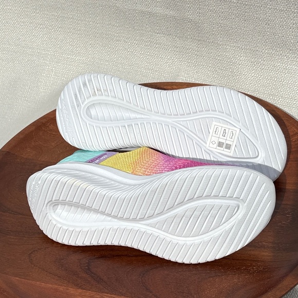Skechers Kids Hands Free GS Slip-ins Ultra Flex 3.0 Multicolor Sneakers Sz - Picture 8 of 11